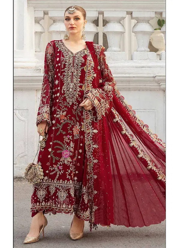 C 1917 Rosemeen By Fepic Organza Embroidery Pakistani Suits Wholesale Market